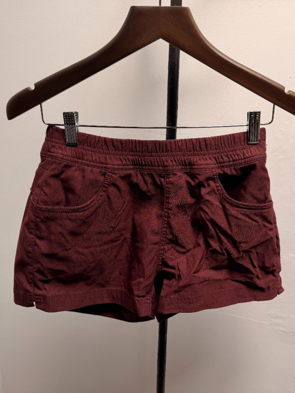 Prana Burgundy Athletic Hiking Shorts Size S